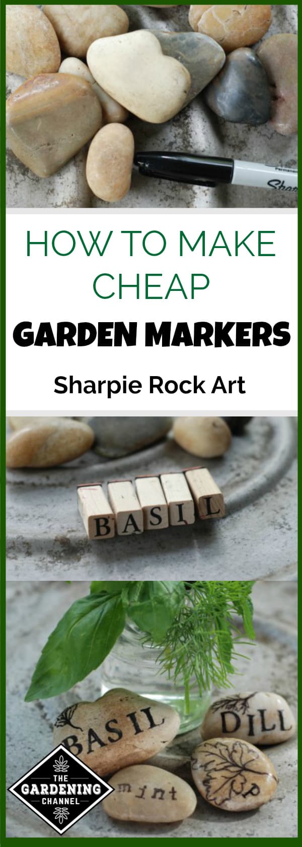 The Easiest Cheapest Diy Garden Markers Sharpie Rock Art Gardening Channel